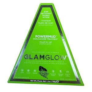 Glamglow Power Mud Dual Cleanse Treatment Mud‎ to Oil Gentle ~ 1.7 Oz NEW/BOX ~